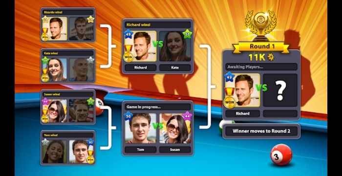 Screenshot of 8 ball pool App